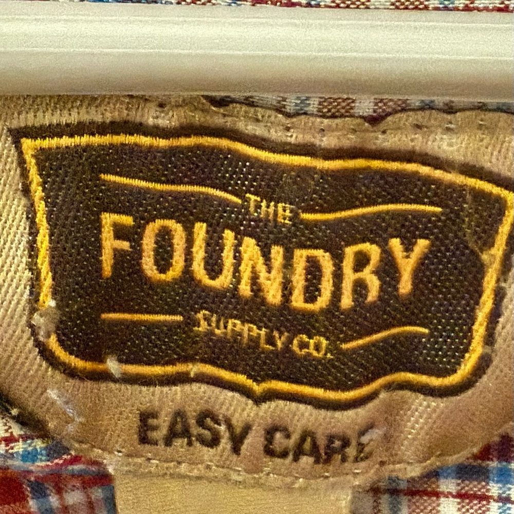 The Foundry Supply Co. Red and Blue Plaid Shirt